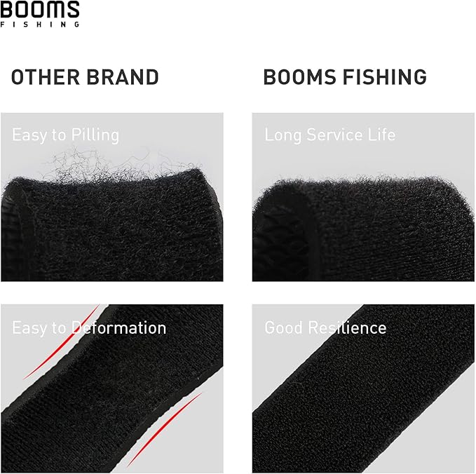 Booms Fishing PB4 Fishing Rod and Reel Case 4.4ft~5ft and RS3 Fishing Rod Wrap Pole Straps 9.6" 6pcs