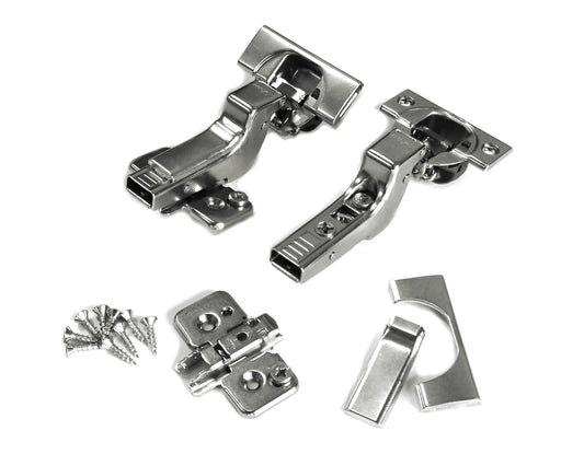 Blum Clip top BLUMOTION Soft Close Hinges, 110 Degree, Self Closing, Frameless, with Mounting Plates and Hinge Cover Plates (Inset - 8 Pack (4 Pair))