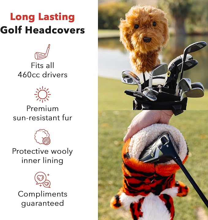 Daphne's Headcovers Husky Driver Headcover | Premium Driver Headcovers | Funny Golf Club Covers | Stylish Protection for Your Clubs | Men's Golf Gear | Driver Headcover for Men and Women