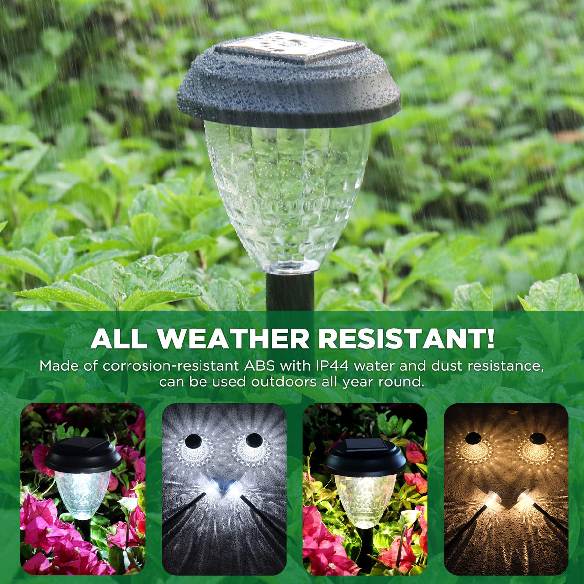 URAGO Super Bright Solar Lights Outdoor Waterproof 10 Pack, Dusk to Dawn Up to 12 Hrs Solar Powered Pathway Garden Lights Auto On/Off, LED Landscape Lighting Decorative for Walkway Patio Yard