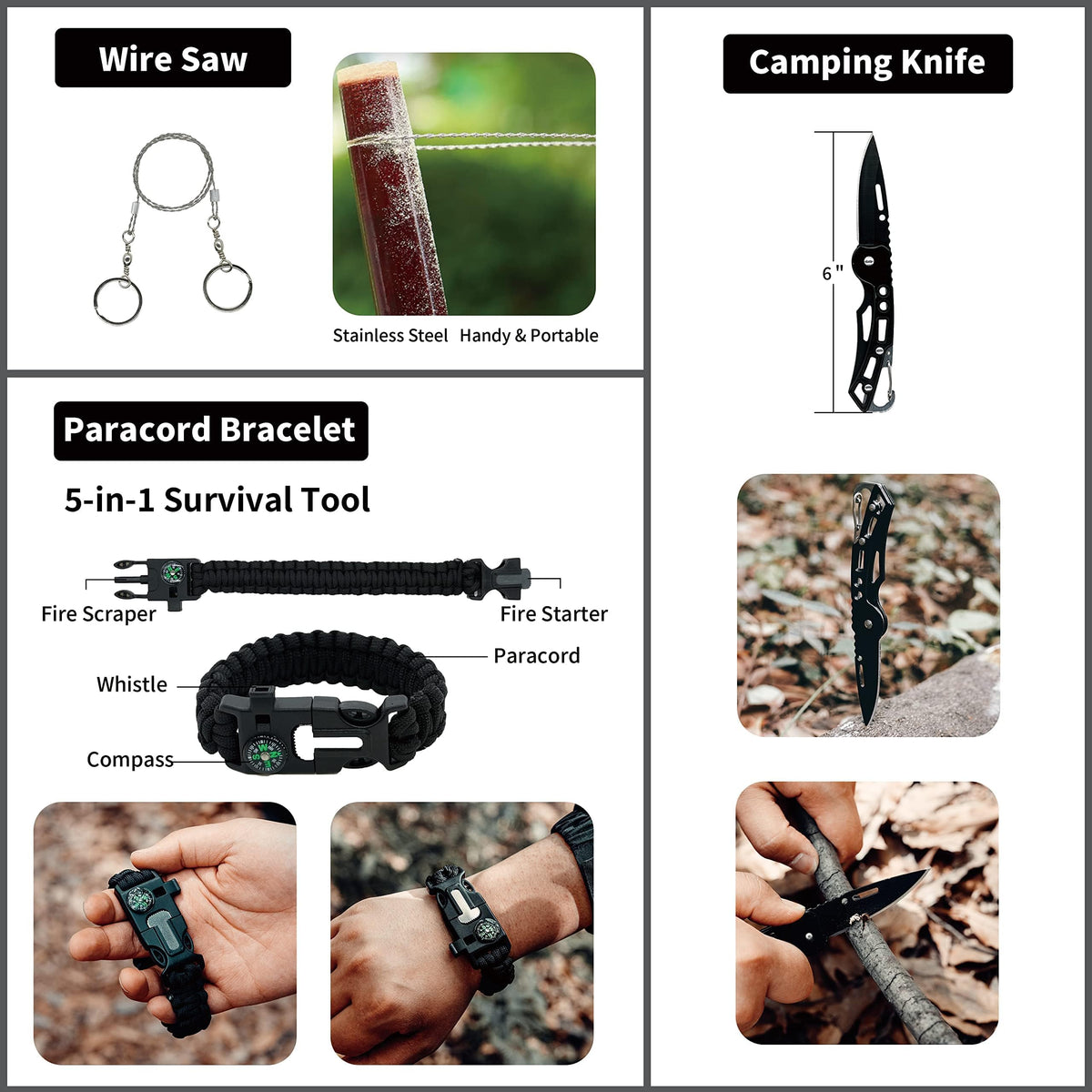 RHINO RESCUE Survival First Aid Kit, HSA/FSA Eligible, Emergency Kit Molle Pouch IFAK Medical Kit for Vehicles Car Camping Backpacking Hiking Hunting Black