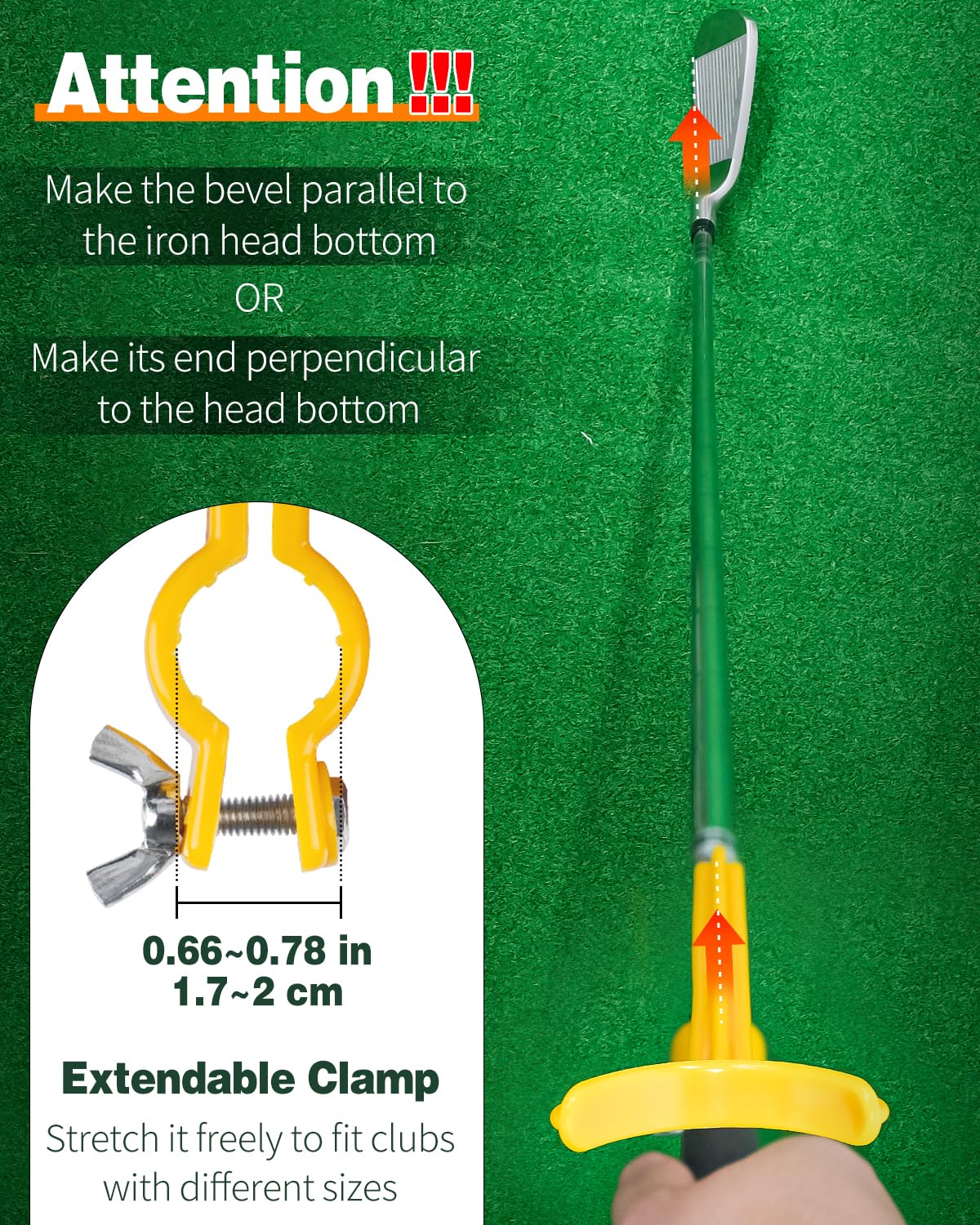 GreenHaven Golf Training Wrist Hinge Golf Swing Training Aid Swing Correcting Trainer Tool for Golfers Beginners Arm Elbow Posture Teaching Accessory for Golf Club Practice