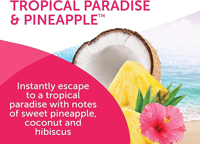 Bright Air 14 oz. Super Odor Eliminator, For Medium-Size Spaces, Tropical Paradise & Pineapple Scent, Case of 6, Air Freshener, Natural Essential Oils, Lasts Up to 90 Days Each
