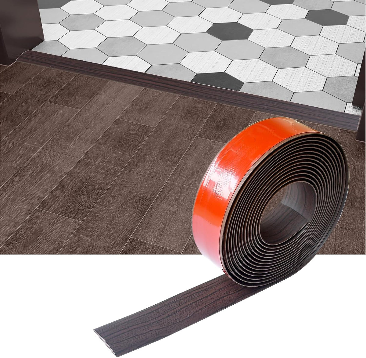 Floor Transition Strip & Self Adhesive Floor Vinyl Floor Edge Trim Laminate Floor Gap Covering Joining Strip