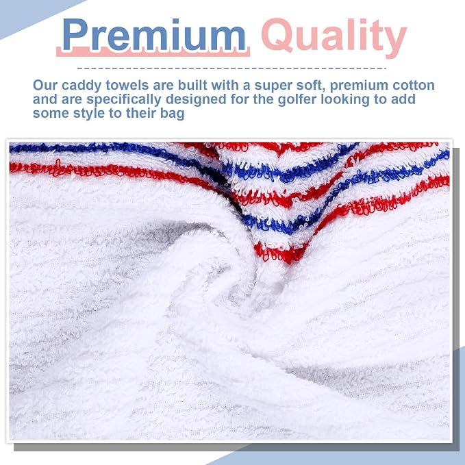 Mixweer Caddy Golf Towel 22" x 42" Large Caddy Towel Camping Sport Towels Cotton Soft Towels for Man Golf Lovers