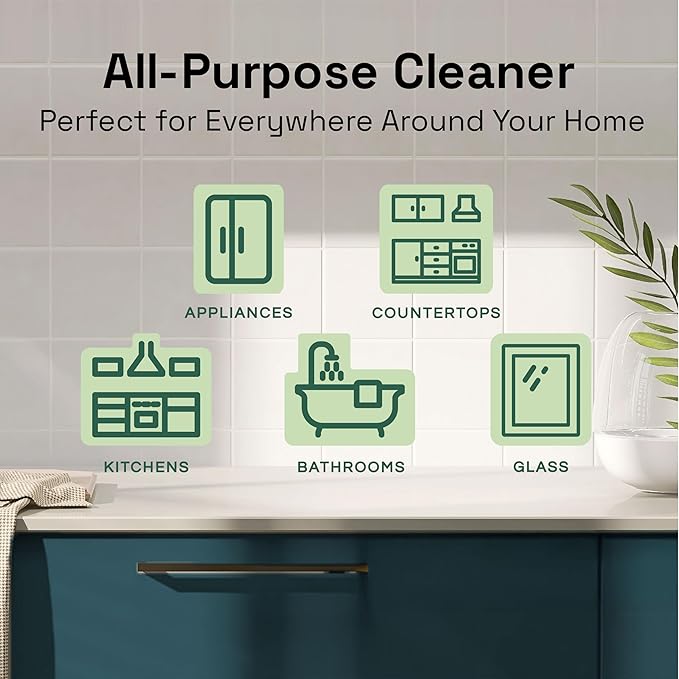 Clean Republic All-Purpose Cleaner, Daily Use Cleaning Spray for Kitchens, Bathrooms, and More, 32 Fluid Ounce Bottle