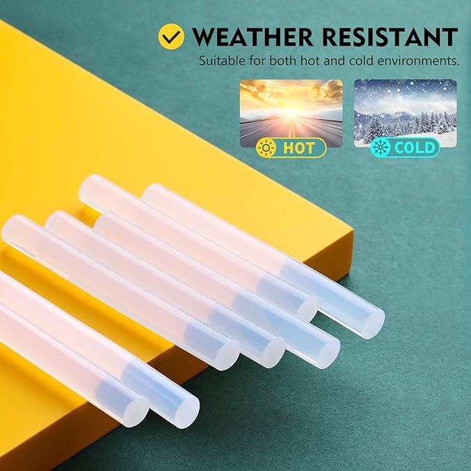 200-Pack Full Size Hot Glue Sticks, Magicfly 4 Inch Long X 0.43 Inch Diameter Hot Melt Glue Gun Sticks, Compatible with Most Glue Guns, for DIY Craft Projects and Sealing
