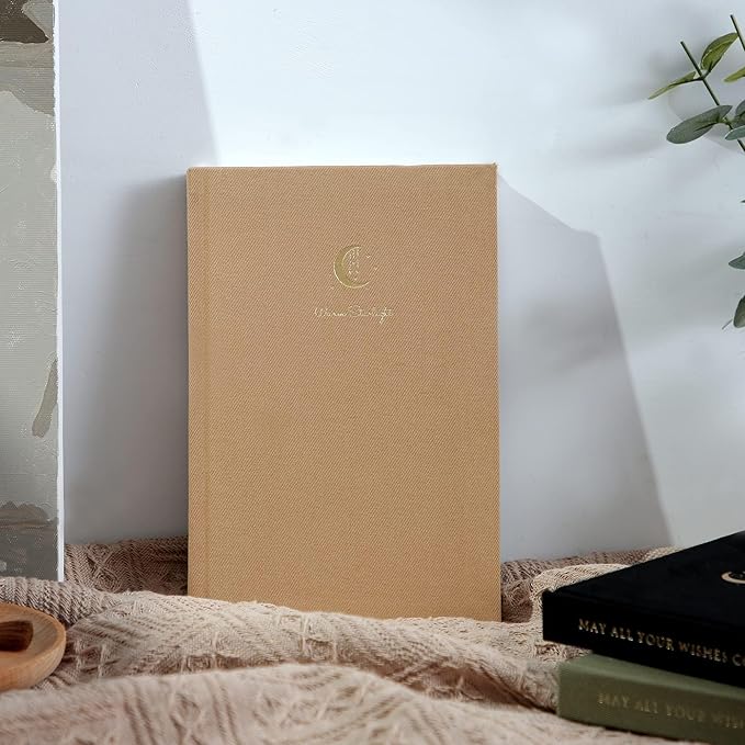 CAGIE Journal for Women Fabric Journal Notebook with 256 Pages 120 GSM Journals for Writing with Gift Box, 5.7x8.3 In, Brown