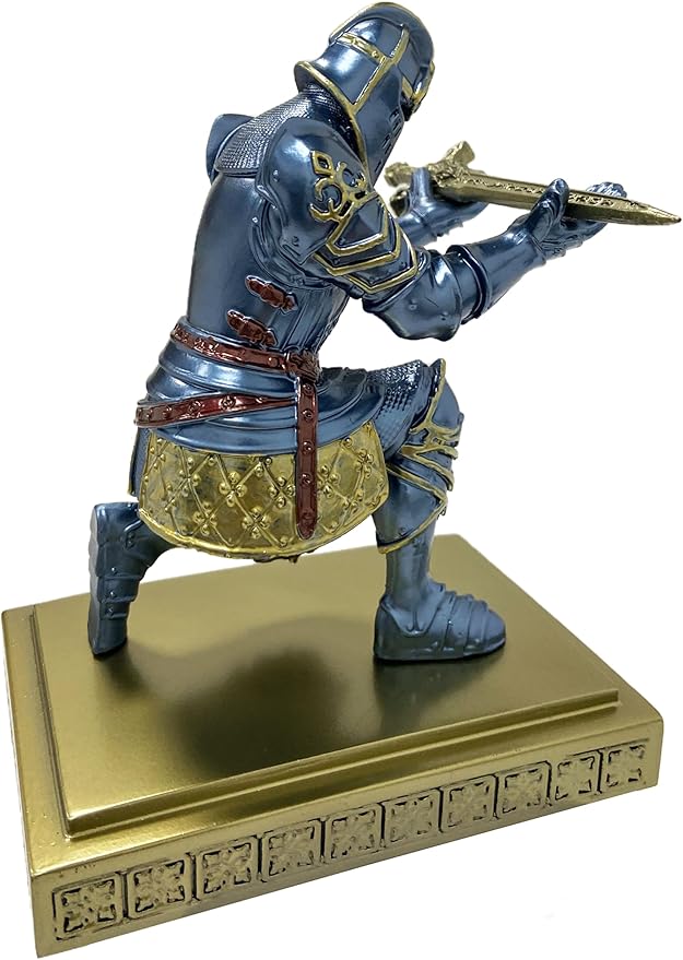 Medieval Knight Pen Holder Office Desk Decor Gifts for Men Father Husband Him Unique