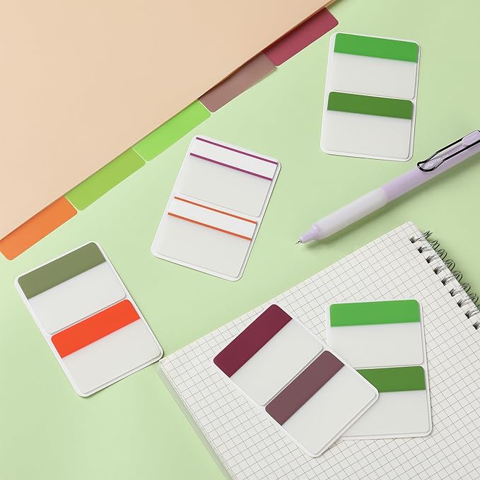 Mr. Pen- Sticky Index Tabs, 500 Pcs, 21 Sets, Colorful Sticky Tabs for Notebooks, Page Markers, Page Tabs for Binders, Page Tabs Sticky Tabs for Books, Notebook Tabs, Book Sticky Tabs for Notebooks