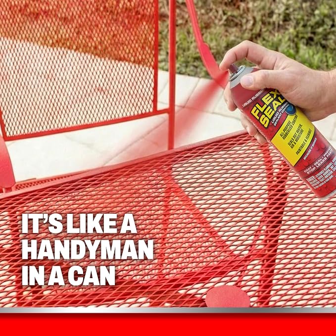 Flex Seal, 14 oz, Red, Stop Leaks Instantly, Waterproof Rubber Spray On Sealant Coating, Perfect for Gutters, Wood, RV, Campers, Roof Repair, Skylights, Windows, and More
