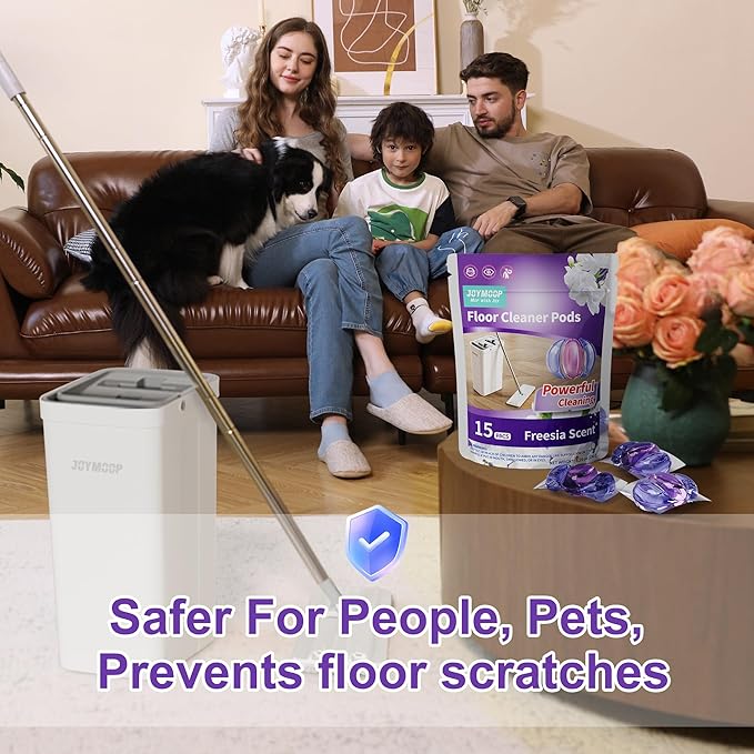 JOYMOOP Floor Cleaner for Mopping, 75 PCS Mopping Solution, Hardwood Floor Cleaner, Works Perfectly with Mop Bucket