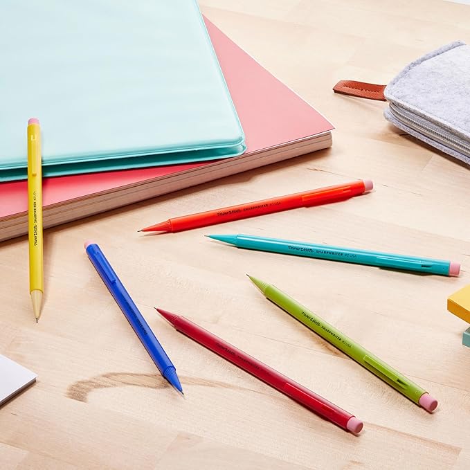 Paper Mate SharpWriter Mechanical Pencils | 0.7 mm #2 Pencil | Pencils for School Supplies, Yellow, 36 Count