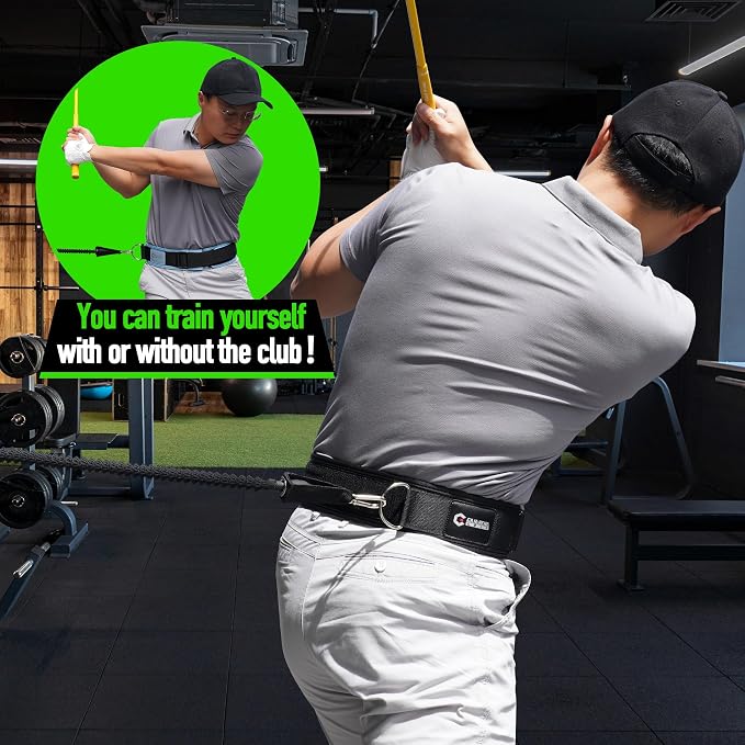 GAIARENA Golf Core Strength Trainer Swing Power Training Equipment, Golfing Exercise Resistance Bands Indoor Golf Fitness Equipment to Improve Speed Strength Flexibility Rotation Swing Posture