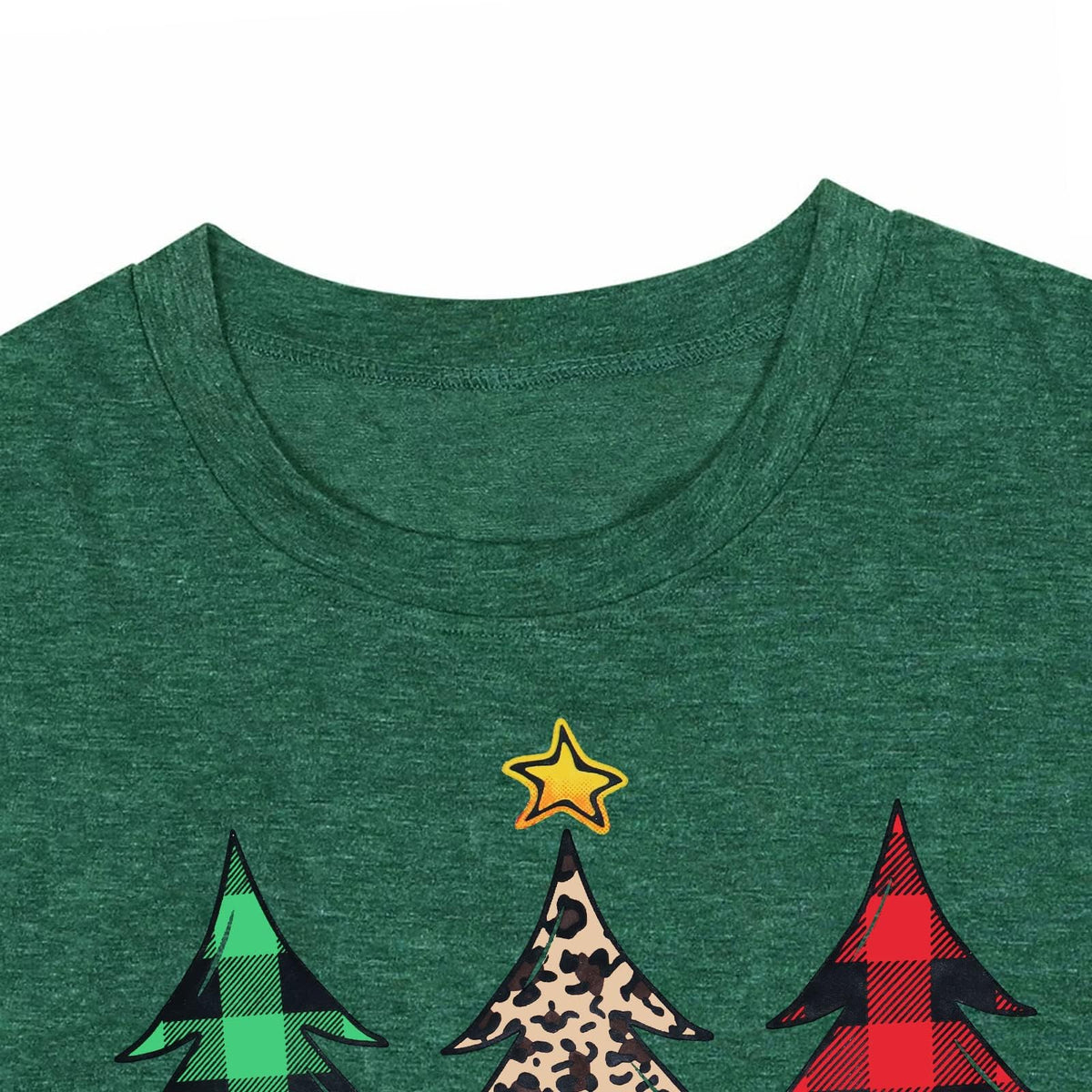 Christmas Shirts Women Merry Christmas Leopard Tree Graphic Tees Short Sleeve Xmas Tshirts Holiday Tops
