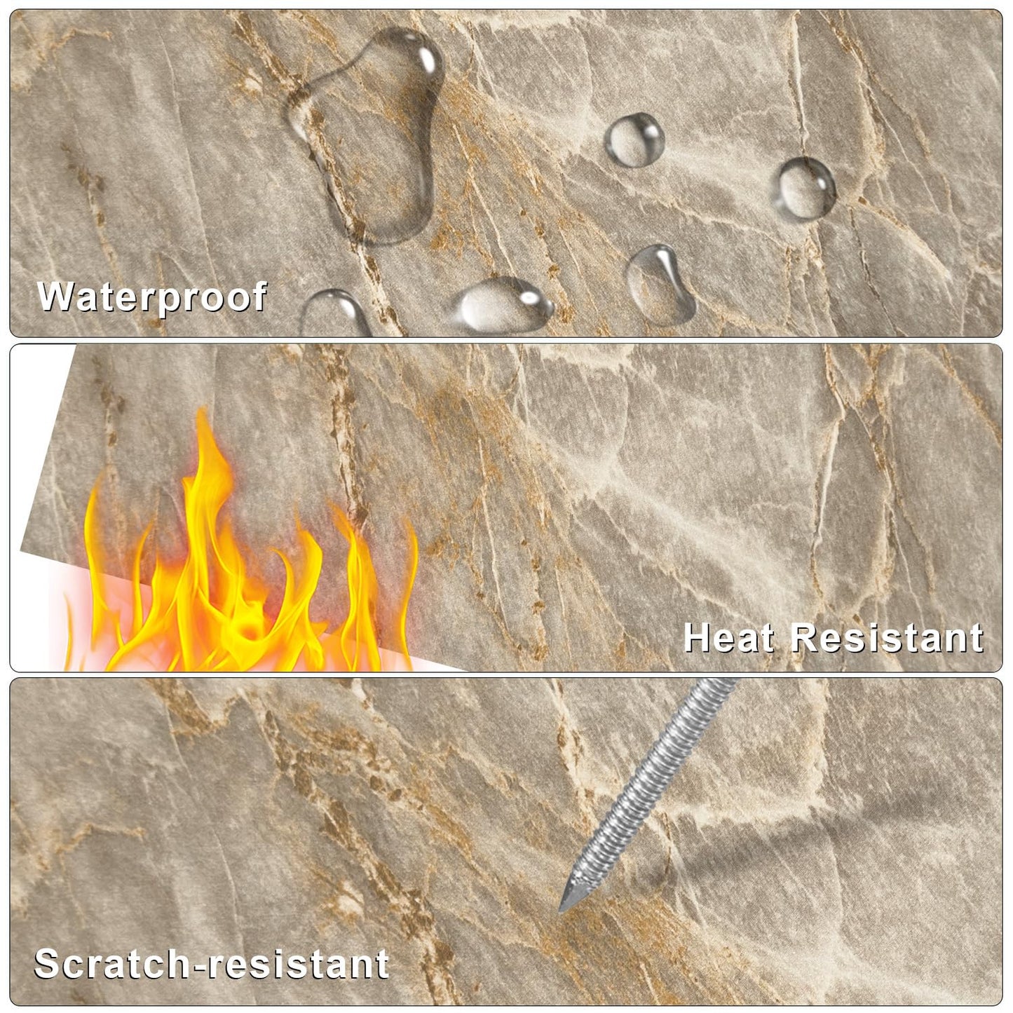 Norine Peel and Stick Floor Tile 12 x 12 Inch Self Adhesive Marble Vinyl Flooring Tile Waterproof Removable Sticker Tiles for Bedroom Bathroom Kitchen, 20 Pack