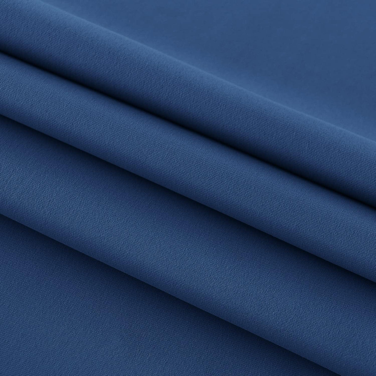 DWCN French Door Curtains – Rod Pocket Thermal Blackout Curtain for Doors with Glass Window, Kitchen and Patio Doors for Privacy, 54 X 40 Inches Long, 1 Curtain Panel with Tieback,Classic Blue