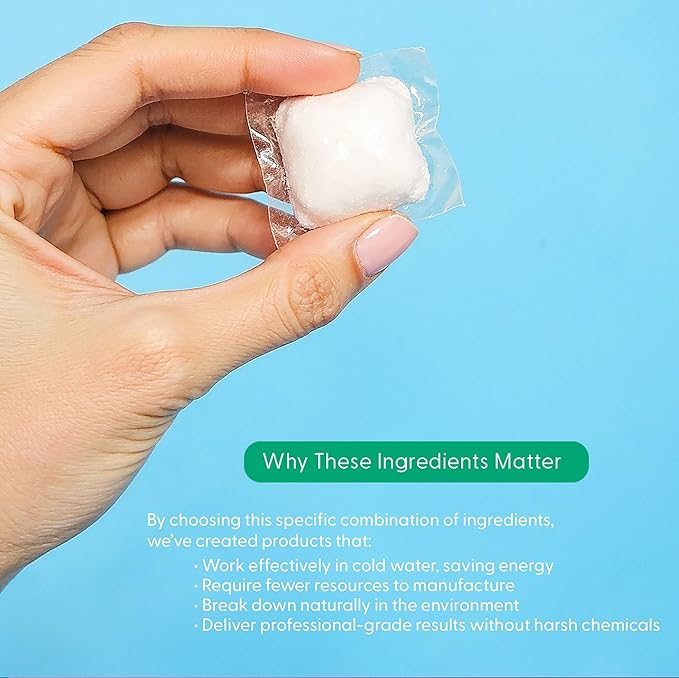 Natural Dishwasher Pods | Plant Based Enzymes Dishwasher Detergent, Free & Clear (Unscented), Eco-Friendly, Tough on Grease & Food Residue | 2 Pack of 60, 120 Pods