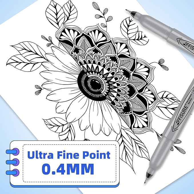 Permanent Markers, Ultra Fine Point,Black,100 Count, 0.4mm, Fine tippermanent marker set, quick dry,waterproof, fading resists, durable,marks on paper, glass, ceramic, plasticwood, rock, metal