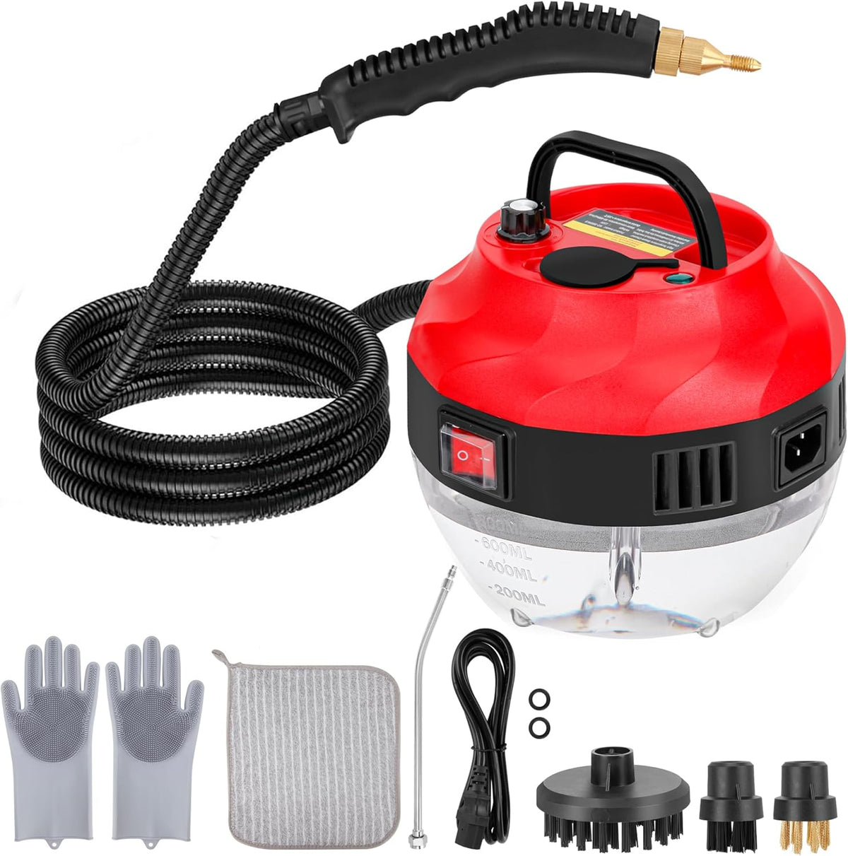 Portable Handheld Steam Cleaner, 2500W High Pressure Steam Cleaner for Cleaning with Accessories, Large Capacity 10s Fast Heating Steamer for Home, Car Detailing, Grout, Tile