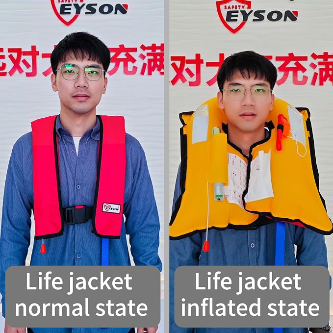 Automatic Inflatable Life Jacket|Life Vest for Adults|PFD Low Profile|Supports up to 330 lbs