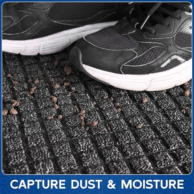 Durable Front Door Mat, 72" x 36" Heavy Duty Indoor Outdoor Doormat for Entryway, Non-Slip Rubber Backing, Stain and Fade Resistant Commercial Floor Mat for Home Office Entry