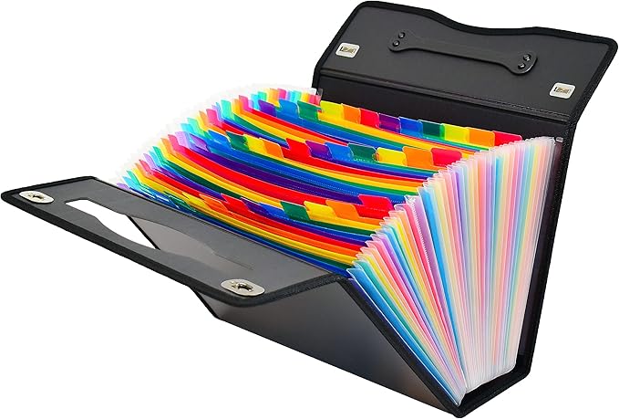 CNK Accordion File Folders with 36 Pockets Organizer for Document Paper Storage Folder Documents Expanding Binder Folio Pocket Receipt Filing Expandable Files Dividers Labels Letter Durable Handle