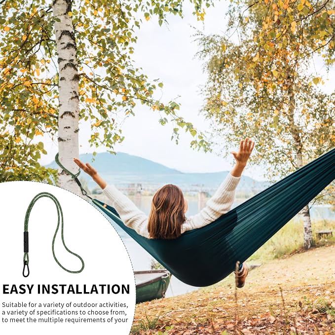 Heavy Duty Tree Swing Ropes, Hammock Tree Straps Hanging Kit, for Outdoor Swings Hammock Playground Set Accessories (2ft,25",Green,1Pack)