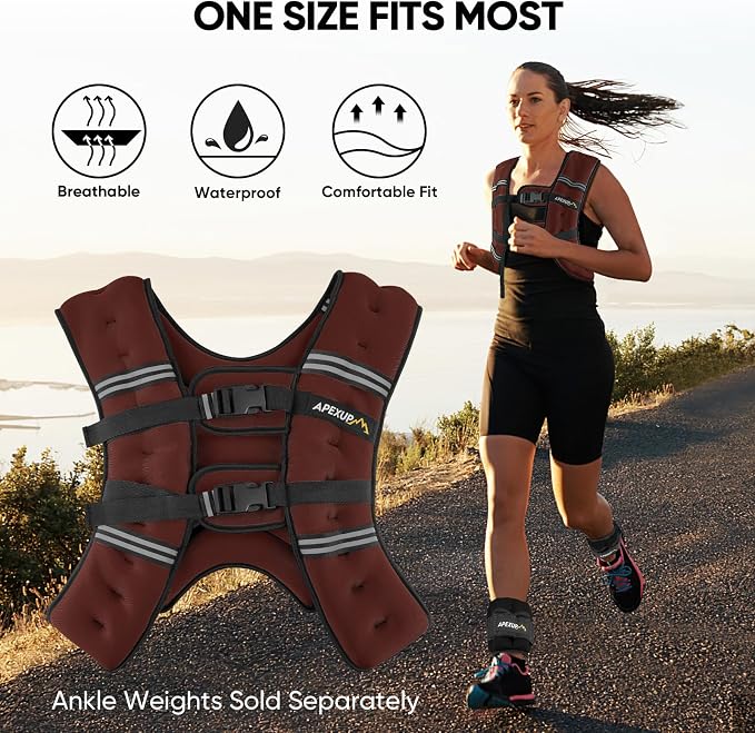 APEXUP Weighted Vest Men Women, Weight Vest for Women Workout Equipment for Strength Training Running