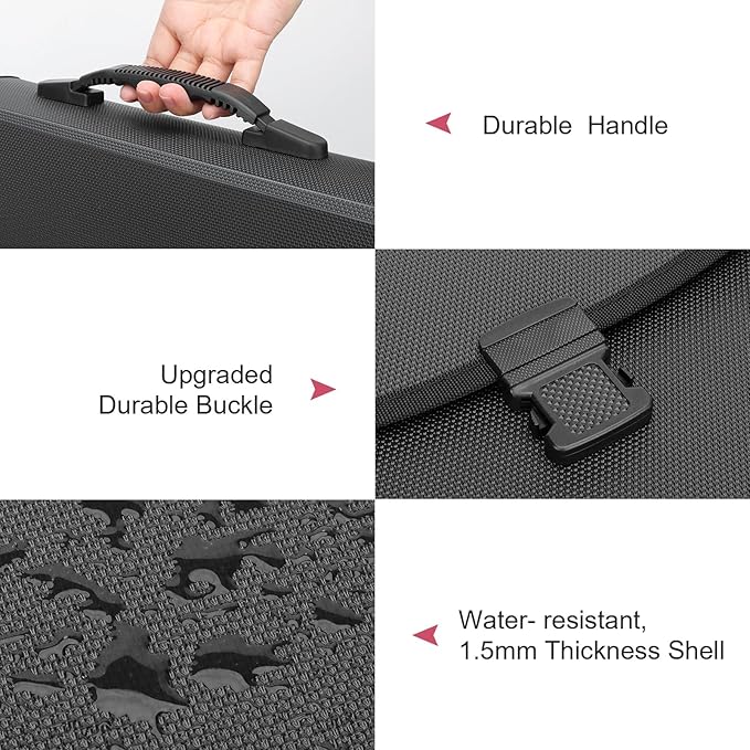 Uquelic 26 Pockets Expanding File Folder Organizer - Upgraded Durable Buckle, Accordion Folder Base with Ergonomic Portable Handle/Large A4 Letter Size Document Organizer, Folders with Pockets