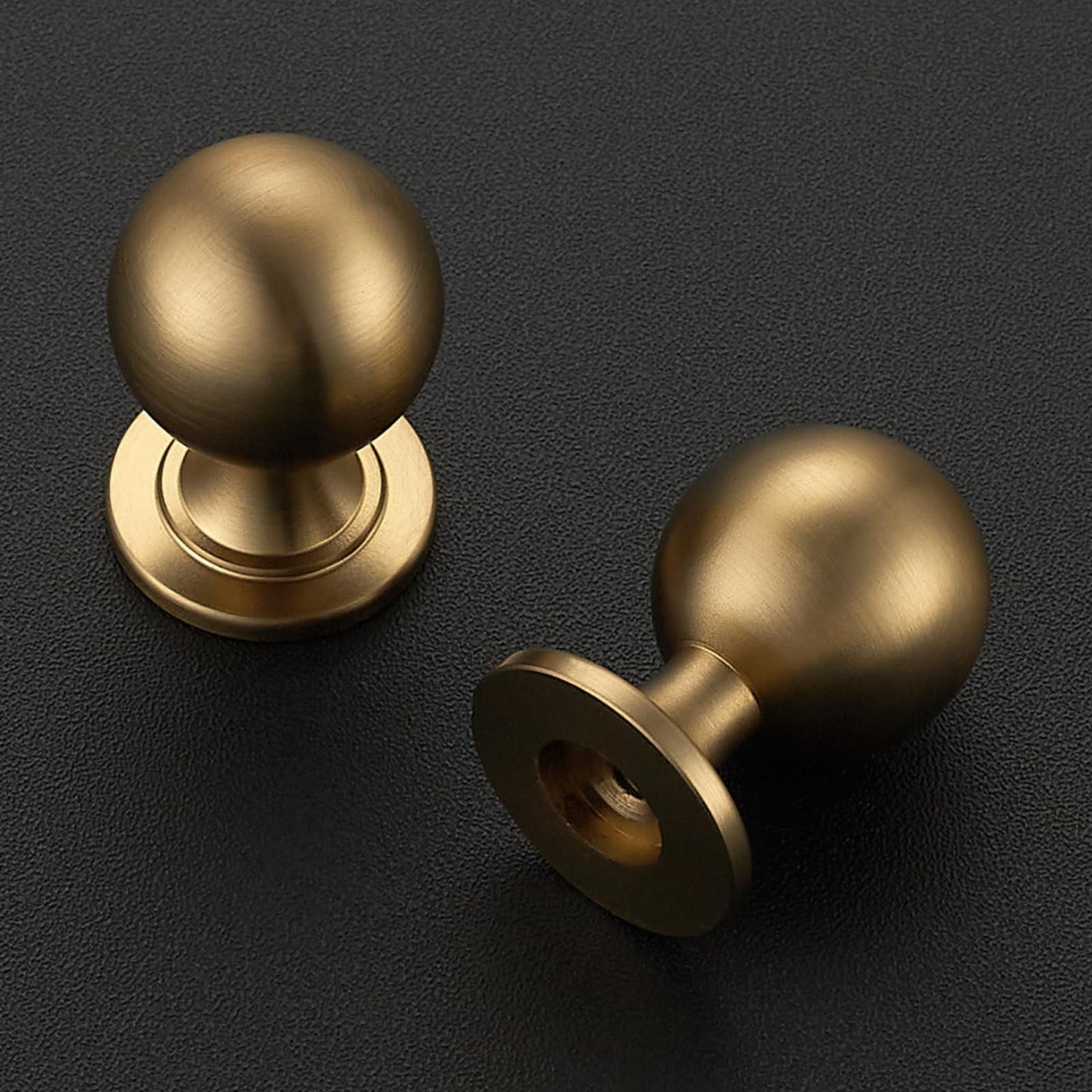 Ravinte Decor 12 Pack Champagne Bronze Cabinet Knobs, Round Ball Knobs for Kitchen Cabinets, Drawers, 0.85 Inch