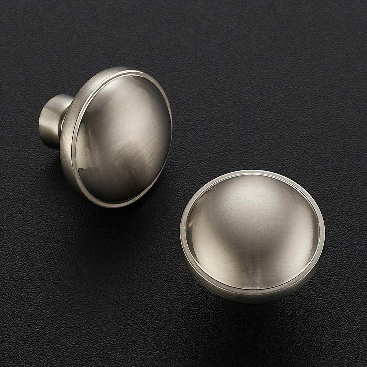 Ravinte 5 Pack 1-1/4 Inch Diameter Kitchen Cabinet Knobs Brushed Nickel Dresser Knobs Round Solid Cabinet Drawer Pulls for Kitchen Cupboard Hardware