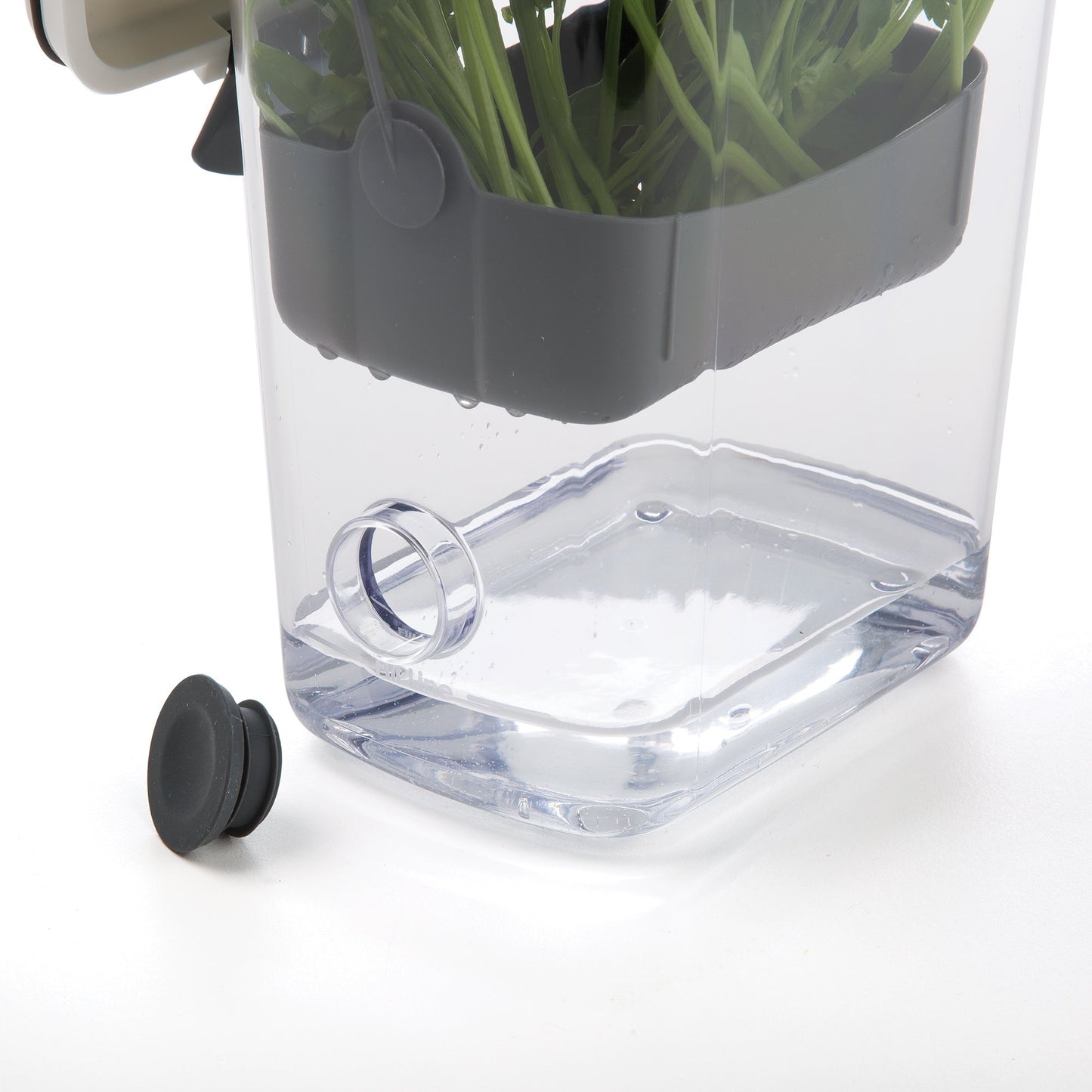 ProKeeper Herb Keeper – 1-Piece, White, with Removable Silicone Drain Plug, BPA-Free Plastic