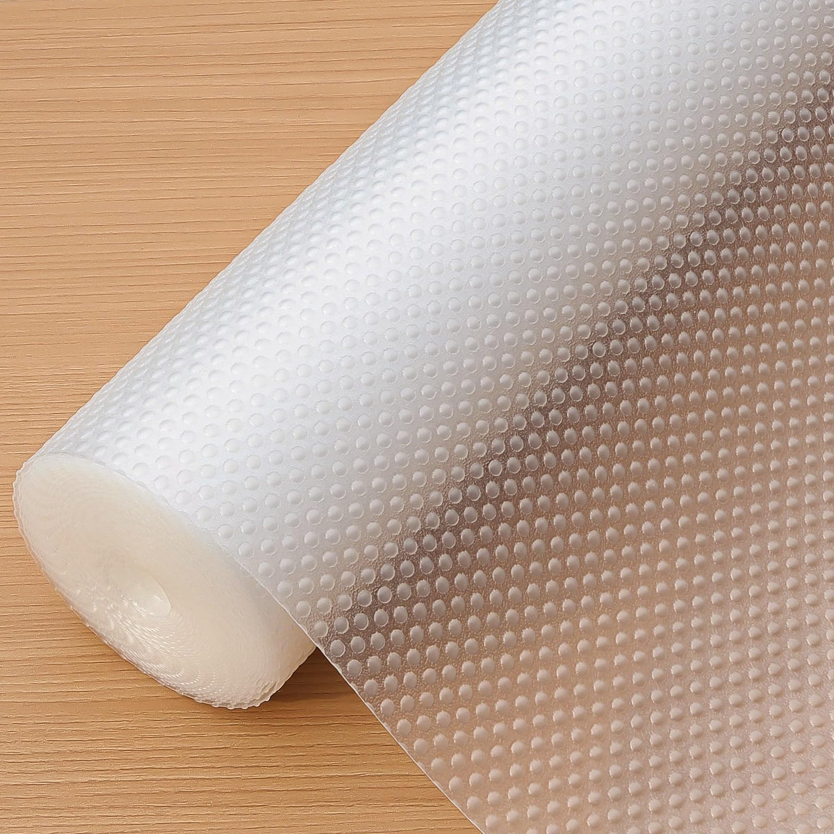 Hersvin Shelf Liners, 12in x 20ft Kitchen Drawer Mats, Non-Adhesive EVA Cupboard Protector, Cabinet Lining, Refrigerator Liner (Clear Dot)