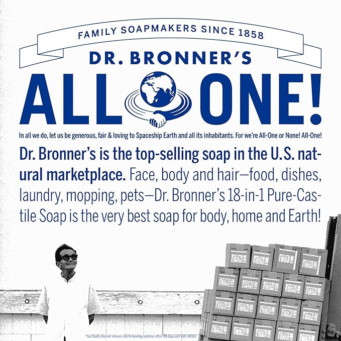 Dr. Bronner's - Sal Suds Biodegradable Cleaner (1 Gallon) - All-Purpose, Pine Cleaner for Floors, Laundry and Dishes, Concentrated, Cuts Grease and Dirt, Powerful Formula