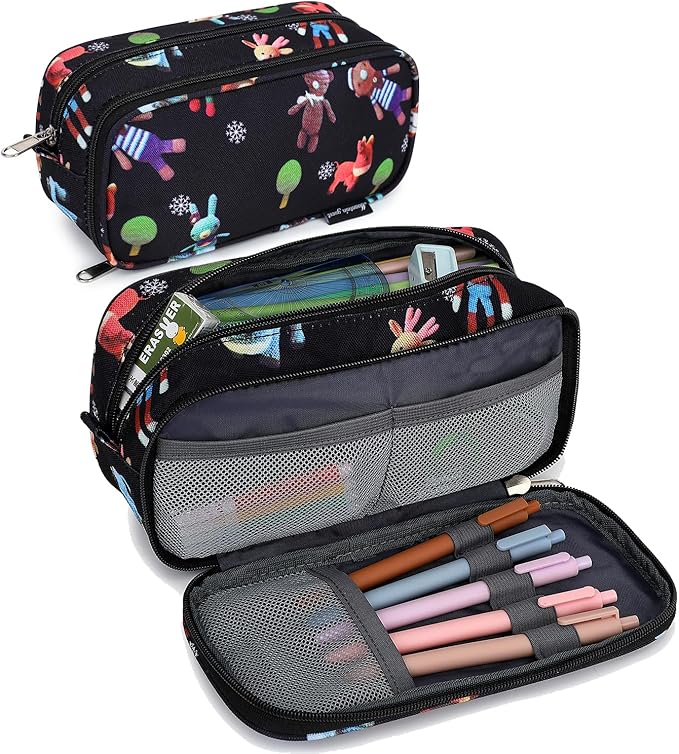 Pencil Cases for kids, Large Capacity Pencil Pouch, Office College School Marker Organizer Case pen for Men Women Adult Teens
