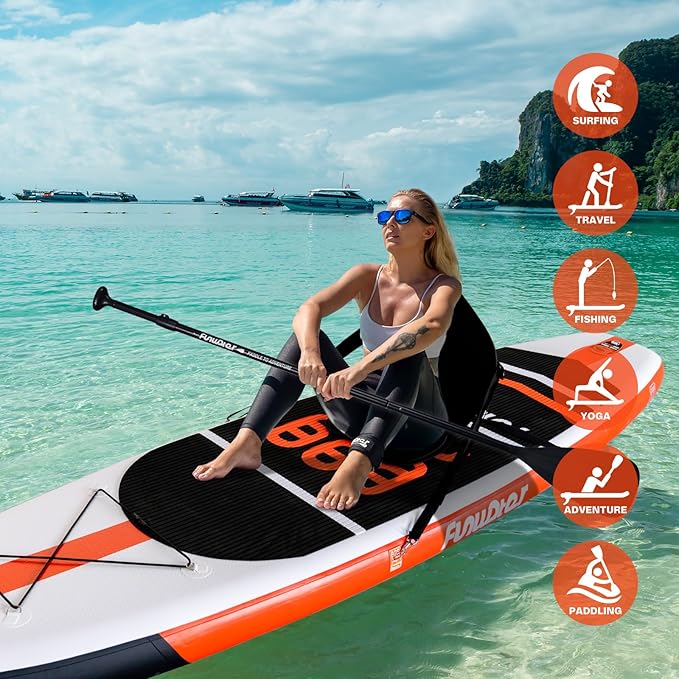 FunWater Inflatable Stand Up Paddle Board with Premium SUP Paddleboard Accessories, Anti-Slip EVA Deck, 11'6''/11'/10'6'' Paddle Boards for Adults & Youth of All Skill Levels