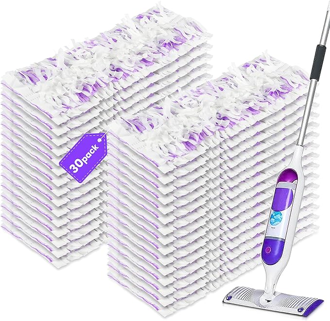 30 Pack Power Mop Mopping Pad Refills for Swiffer PowerMop Multi-Surface Mops, Disposable Replacement Pads Compatible with Swiffer Power Mop for Swiffer Wet Pads Refill