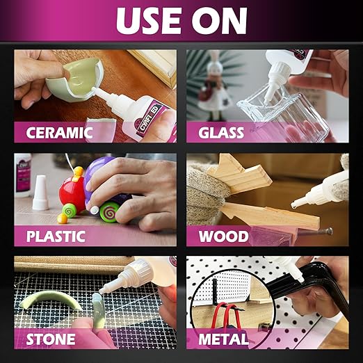 Super Glue Liquid for Plastic Ceramic Aquarium, 113.6 Gram Medium Thick All-Purpose Clear Cyanoacrylate Adhesive, Food Safe CA Glue for Wood 3D Print Model Shoe Leather Glass Metal Rubber Craft
