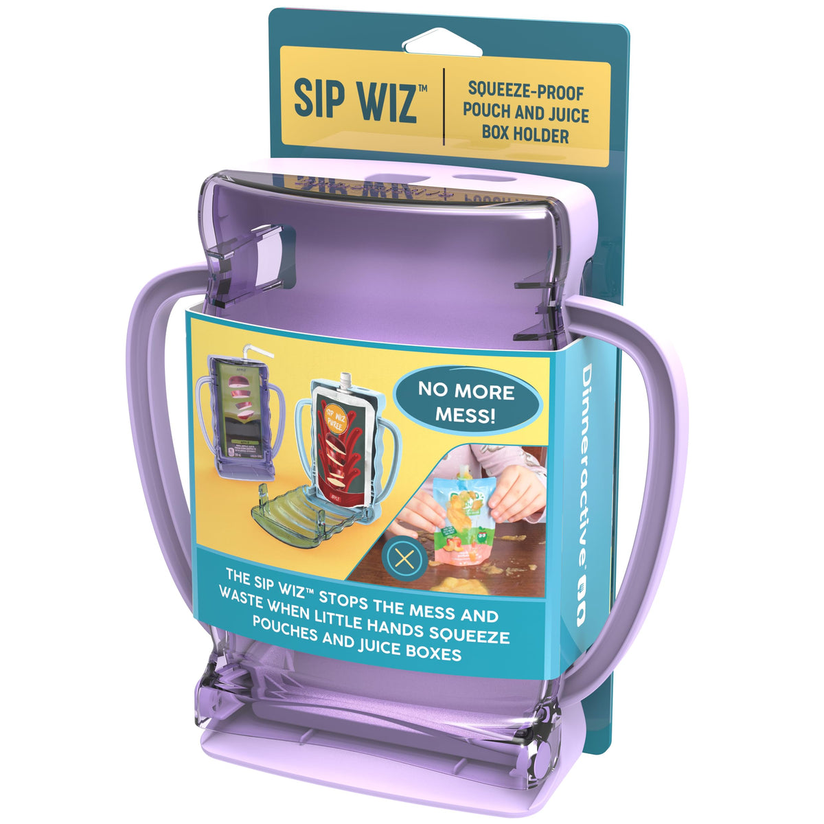 Dinneractive Sip Wiz - Baby Pouch Holder No Squeeze Pouch Food Pouches & Juice Box Holder - Anti-Squeeze Yogurt Pouch Reusable Toddler Essentials
