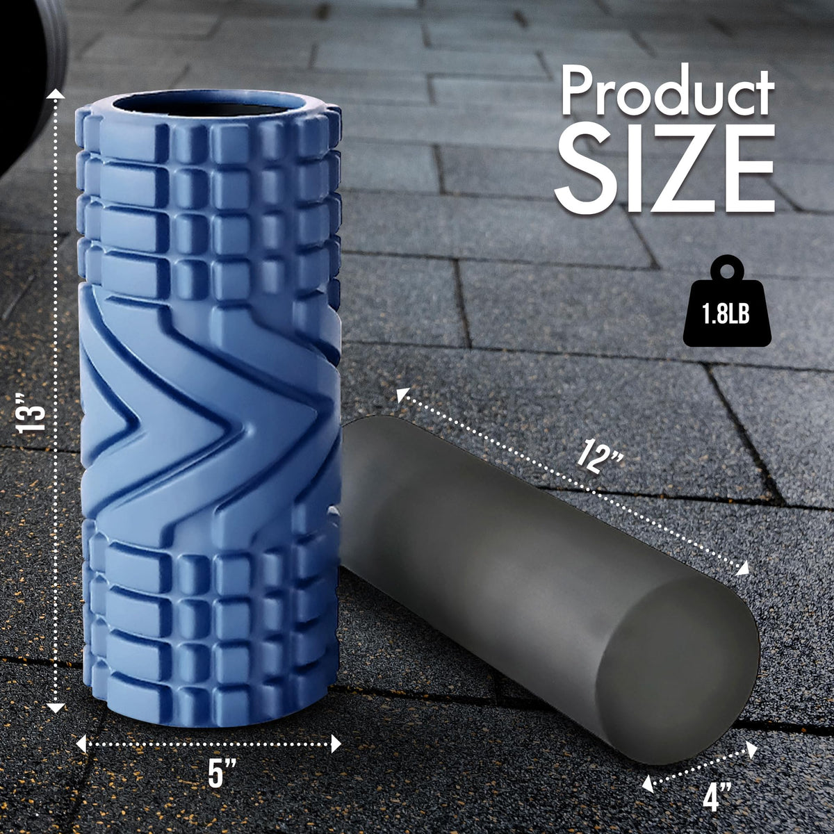 IRoller 2 in 1 Foam Roller, Textured Deep Massage Roller with Smooth Style Roller