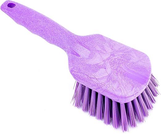 SPARTA 40541EC68 Plastic Scrub Brush, Utility Brush, Kitchen Brush With Hanging Hole For Cleaning, 8 Inches, Purple