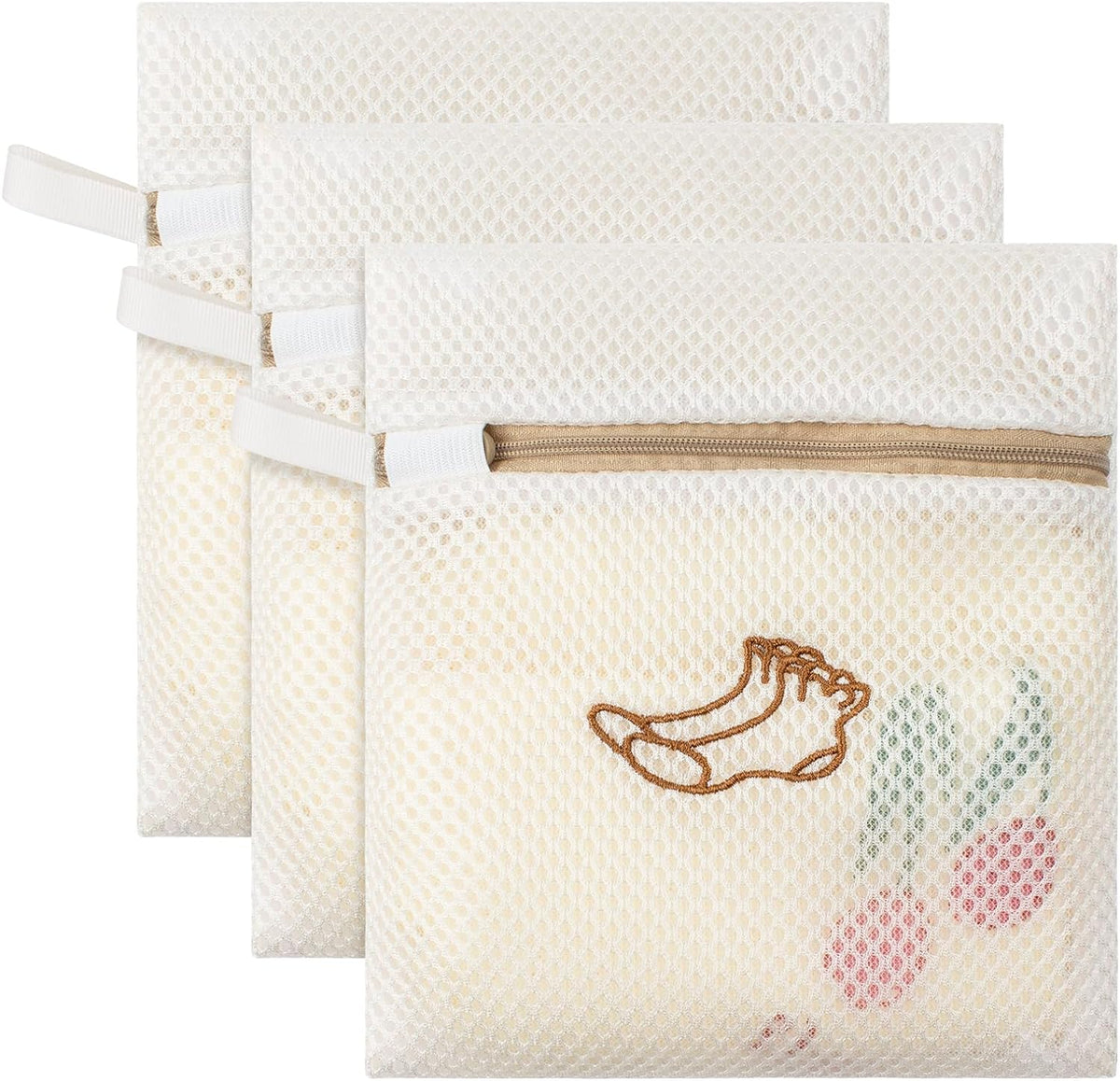 3 Pack Sock Laundry Bags by MDSXO- Small Durable Lingerie Delicates Bag for Washing Machine for Socks, Masks, Underwear [3 Pack]