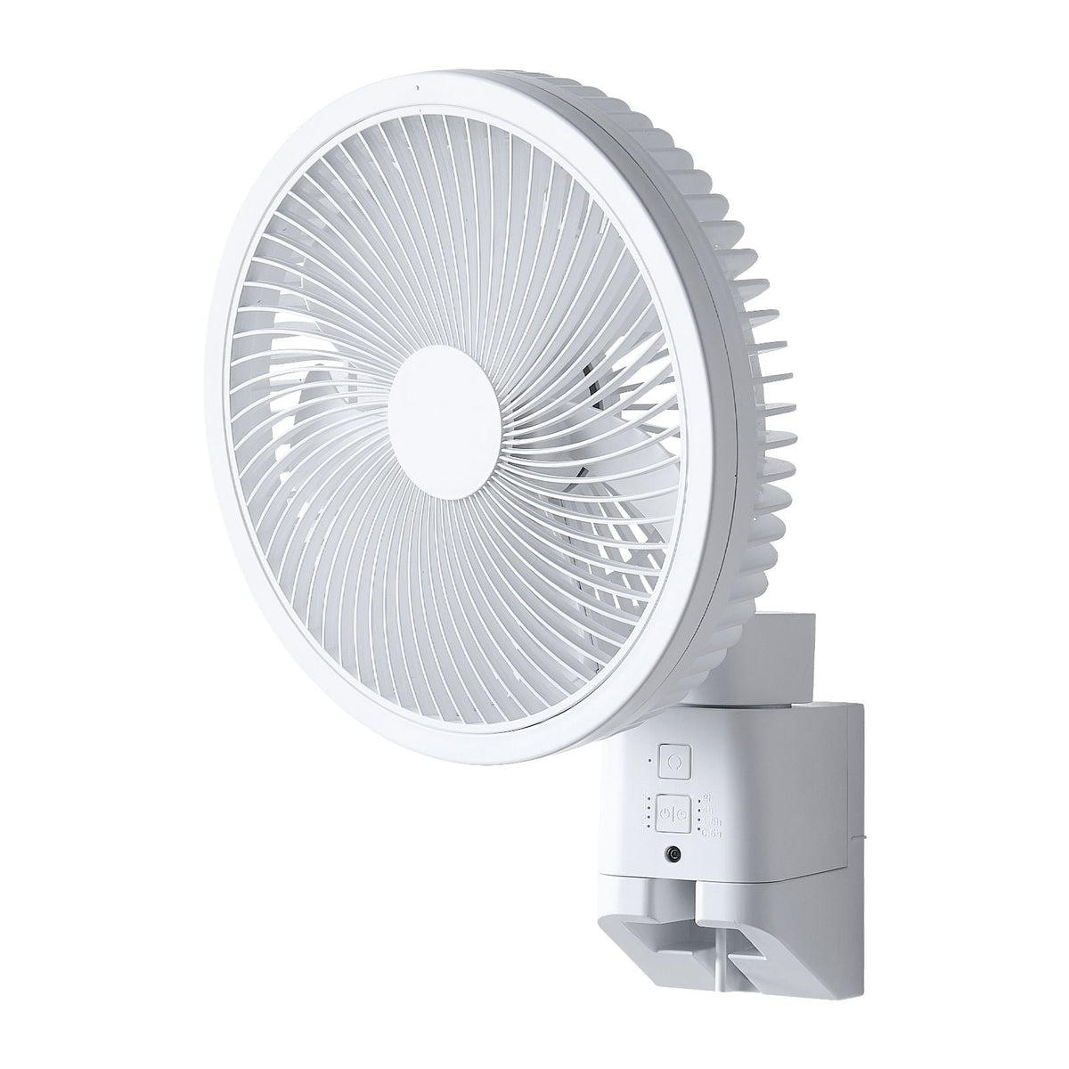 8.5 in Wall Mount Fan, Oscillating Hanging Fan with Remote Control, 10 ft Powerful Airflow, DC Motor, 4 Speeds & Timer, Auto 90° Horizontal & Manual Vertical Tilt, Ideal for Home, Office, RV