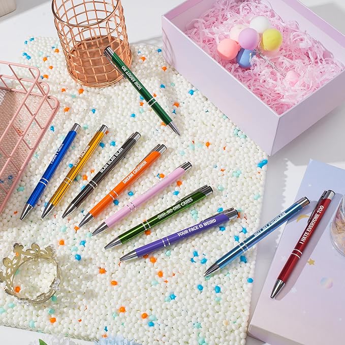 Personalized Custom Pens Up to 480pc with Stylus Tip, Multi-coloured Pens for Business Writing, Office Gifts