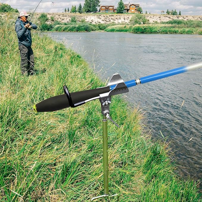 Fishing Rod Holders, 360 Degree Adjustable Fishing Pole Holders for Ground, Multifunctional Stainless Steel Beach Fishing Rod Holder Fishing Gifts for Men
