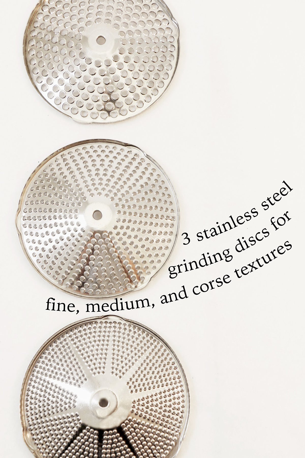 ExcelSteel Food Mill W/3 Grinding Sizes, 17" x 8.25" x 3.75", for Versatile Textures in Soups, Sauces, and Foods, Medium