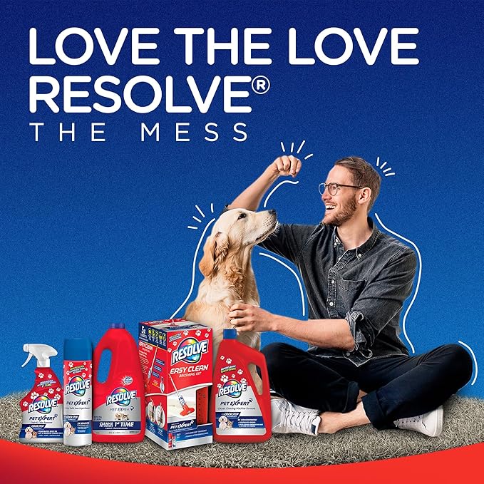 Resolve Pet Expert Carpet Spot & Stain Remover Spray Refill, Pet Stain and Odor Remover, Carpet Cleaner, 60 Oz