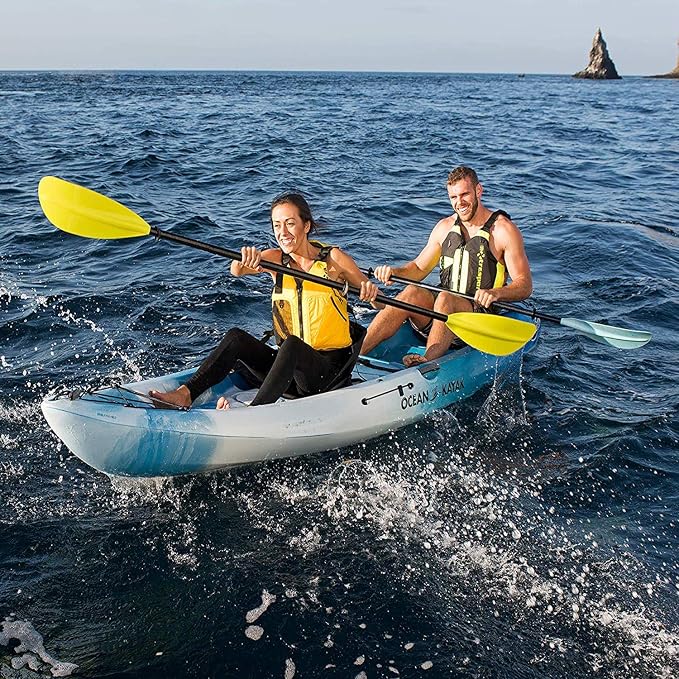 2 Pack of Kayak Seat Deluxe Padded Canoe Backrest Seat Sit On Top Cushioned Back Support SUP Paddle Board Seats with Detachable Storage Bag 4 Adjustable Straps for Kayaking Canoeing Rafting Fishing