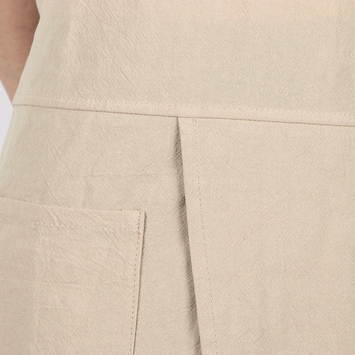 MIKI WELL Cotton Linen Adjustable Strap Pottery Apron with Split Leg Design for Women and Men Artist Gardening Cooking